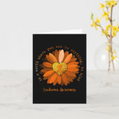 Daisy Be Kind Leukämie Awareness Orange Ribbon Karte (Gelbe Blume)