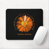 Daisy Be Kind Leukämie Awareness Orange Ribbon Mousepad (Mit Mouse)