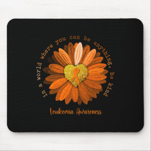 Daisy Be Kind Leukämie Awareness Orange Ribbon Mousepad