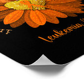 Daisy Be Kind Leukämie Awareness Orange Ribbon Poster (Ecke)