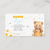 Daisy Bear Diaper Raffle Girl Baby Dusche Begleitkarte (Vorderseite)