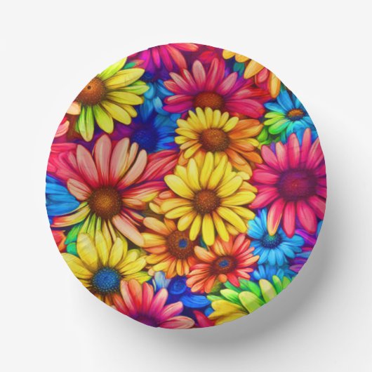 Daisy Beauty - Papierplatte Pappteller (Vorderseite)