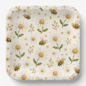Daisy Bee Geburtstagsfeier Pappteller (Vorderseite)