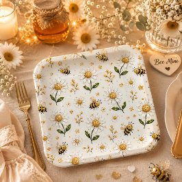 Daisy Bee Geburtstagsfeier Pappteller