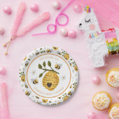 Daisy Beehive Bumblebee Bee Baby Shower Pappteller (Party)