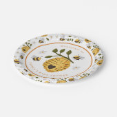 Daisy Beehive Bumblebee Bee Baby Shower Pappteller (Schrägansicht)