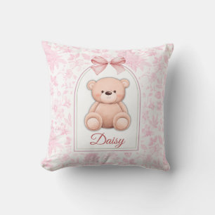Daisy Benutzerdefiniertes rosa Teddy-Bär-Kinderz Kissen
