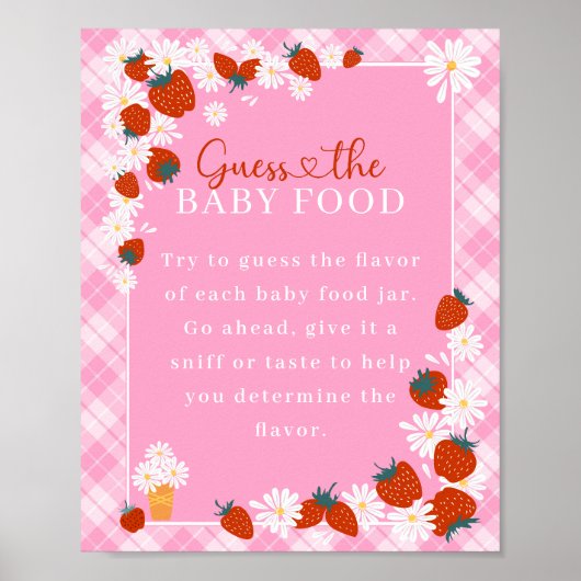 Daisy Berry Sweet Guess Baby Food Baby Shooting Ga Poster (Vorne)