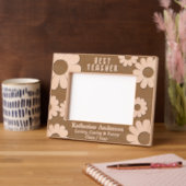 Daisy Best Teacher Etched Frames Geätzte Rahmen (Linke Ecke)