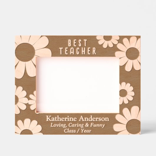 Daisy Best Teacher Etched Frames Geätzte Rahmen (Vorderseite)
