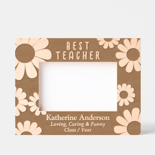 Daisy Best Teacher Etched Frames Geätzte Rahmen (Vorderseite)