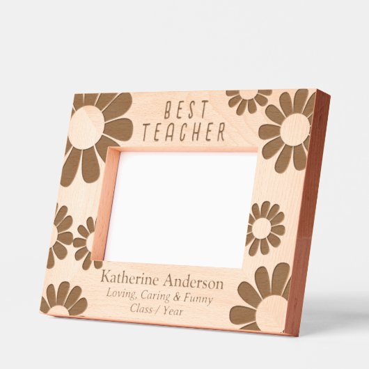 Daisy Best Teacher Etched Frames Geätzte Rahmen (Links)
