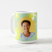 Daisy Best Teacher Foto Aquamarin Kaffeetasse (Vorderseite Links)