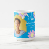 Daisy Best Teacher Foto Blue Kaffeetasse (Mittel)