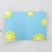 Daisy Best Teacher Foto Blue Karte (Innenseite)