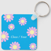 Daisy Best Teacher Foto Blue Schlüsselanhänger (Rückseite)