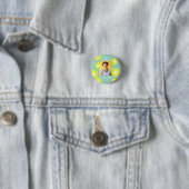 Daisy Best Teacher Foto Light Aquamarin Button (Beispiel)