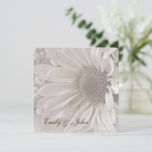 Daisy-Bestätigung der Vows Einladung (Stehend Vorderseite)