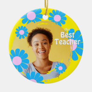 Daisy Beste Lehrerin Gelb Keramik Ornament