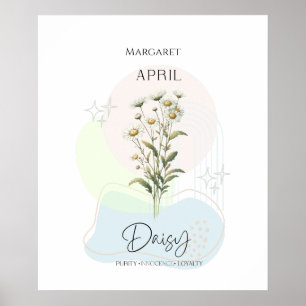 Daisy Birth Blume für April Poster