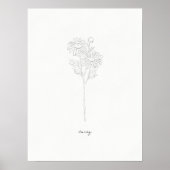 Daisy Birth Blume Print Poster (Vorne)