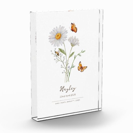 Daisy Birth Month Flower Fotoblock (Links)