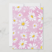 Daisy Birthday Einladung Pink Gelbe Blüte (Rückseite)