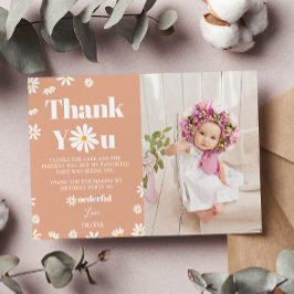 Daisy Birthday Foto Vielen Dank Dankeskarte