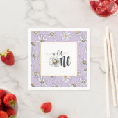 Daisy Birthday Napkin - Wild One - Lila Serviette (Beispiel)