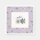 Daisy Birthday Napkin - Wild One - Lila Serviette (Vorderseite)