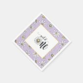 Daisy Birthday Napkin - Wild One - Lila Serviette (Ecke)