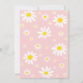 Daisy Birthday Party Bohmian Erster Geburtstag Einladung (Rückseite)