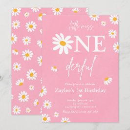 Daisy Birthday Party Bohmian Little Miss Onederful Einladung