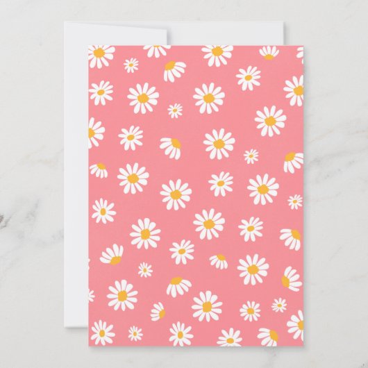 Daisy Birthday Party Bohmian Little Miss Onederful Einladung (Rückseite)