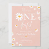 Daisy Birthday Party Bohmian Little Miss Onederful Einladung (Vorderseite)