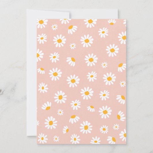 Daisy Birthday Party Bohmian Little Miss Onederful Einladung (Rückseite)