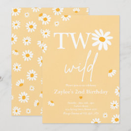Daisy Birthday Party Bohmian Two Wild 2. Geburtsta Einladung
