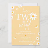 Daisy Birthday Party Bohmian Two Wild 2. Geburtsta Einladung (Vorderseite)