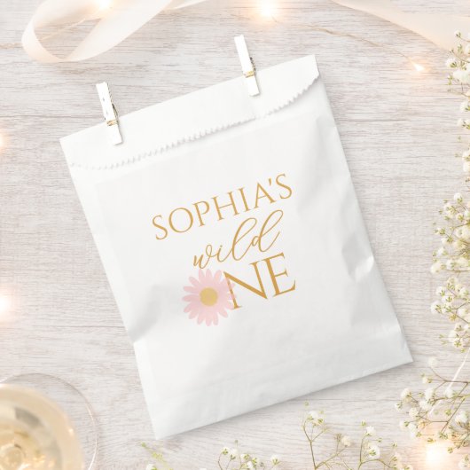 Daisy Birthday Party Bohmian Wild One 1st Birthday Geschenktütchen (Ausgeschnitten)