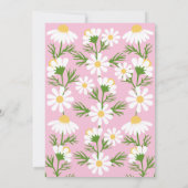 Daisy Birthday Party Boho 1. Geburtstag Einladung (Rückseite)