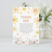 Daisy Birthday Party Danke-Karte Dankeskarte (Stehend Vorderseite)