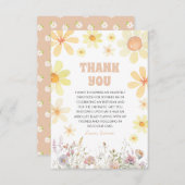Daisy Birthday Party Danke-Karte Dankeskarte (Vorne/Hinten)
