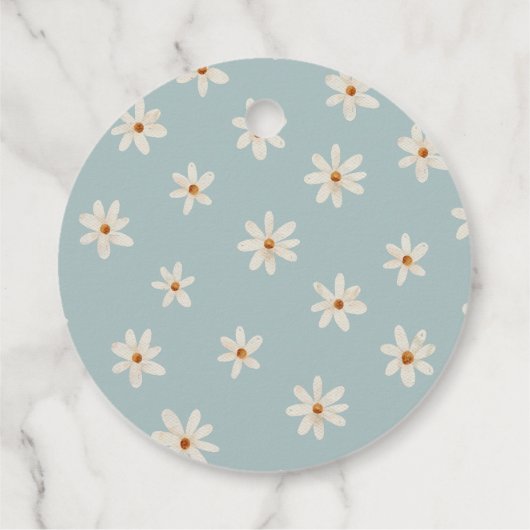 Daisy Birthday Party Geschenkanhänger (Rückseite)