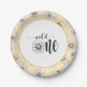 Daisy Birthday Plate - Wild One - Gelb Pappteller (Vorderseite)