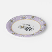Daisy Birthday Plate - Wild One - Lila Pappteller (Schrägansicht)