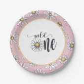 Daisy Birthday Plate - Wild One - Pink Pappteller (Vorderseite)