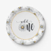 Daisy Birthday Plate - Wild One - White Pappteller (Vorderseite)