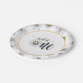 Daisy Birthday Plate - Wild One - White Pappteller (Schrägansicht)