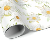 Daisy Birthday Shower Wedding Party Floral Geschenkpapier (Rolleneckpunkt)