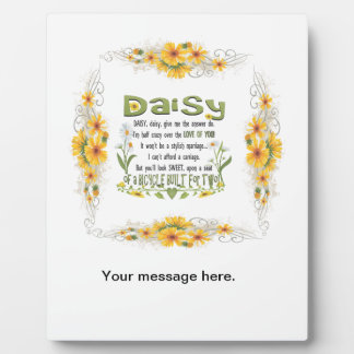 Daisy, bitte geben Sie mir Ihre Antwort. Fotoplatte